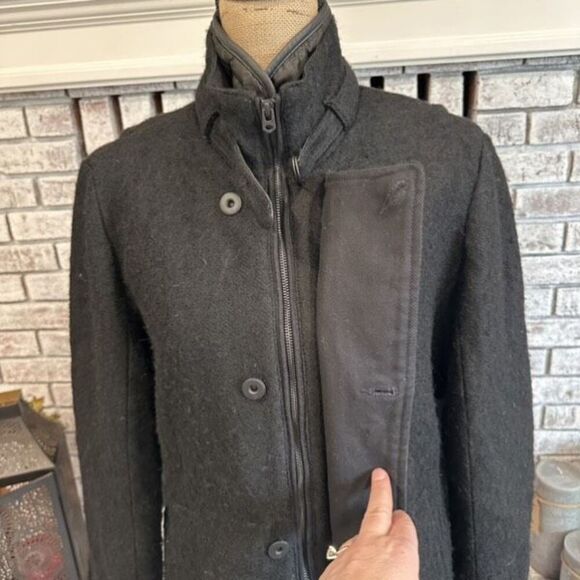 G-Star Raw Women's Wool Lined Relax Trench Overcoat Jacket Charcoal Gray Large - Picture 5 of 16